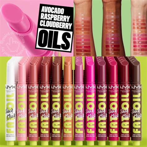 nyx slick click fat oil|nyx fat oil shades.